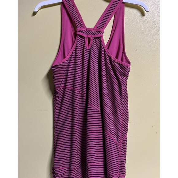 Women’s TEK GEAR Pink and Black Striped  Racerback Workout Tank Top Large - Picture 5 of 8
